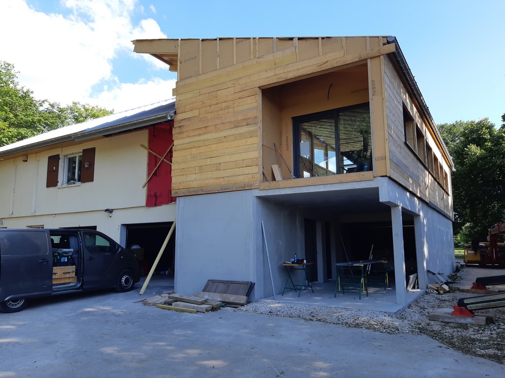 Installation electrique, domotique et réseau dans extension maison à Bouclans